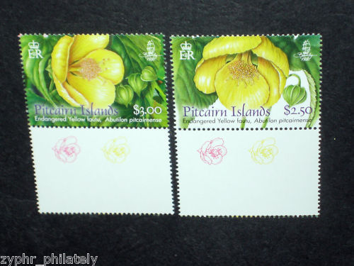 Pitcairn Islands - "FLOWERS ~ YELLOW FAUTU ~ INDIPEX 2011" MNH Stamp Set - Picture 1 of 3