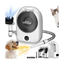 Dog Grooming Vacuum and Pet Dryer, 5-in-1 Dog Vacuum Grooming Kit for Sheddin...
