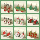 Festive Christmas Adorable Reindeer Earrings Shining Xmas Tree Holiday Jewellery