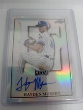 2021 LEAF PERFECT GAME METAL HAYDEN MURPHY AUTO SILVER