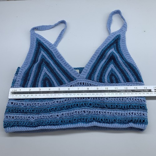 Urban Outfitters Knitted Cami Top, Gigi, Size XL, Blue Striped - Picture 12 of 13