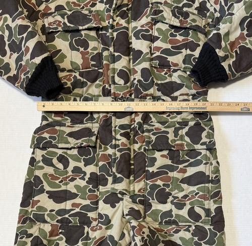 WALLS BLIZZARD PRUF - VTG Insulated Duck Camo Hunter Coveralls - XL Tall 46-48 - Picture 10 of 14