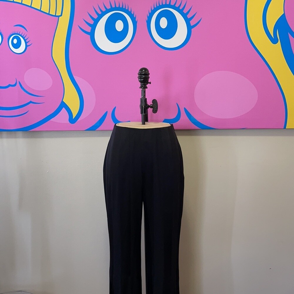 パンツ MOSCHINO COUTURE Woman Pants Black 03370561 1555 Moschino Cheap Chic Black Satin Car Wash Pants | eBay