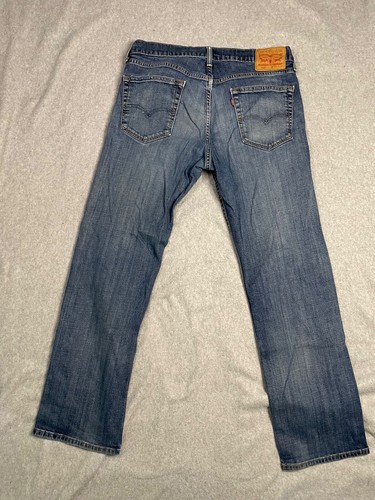 Levi's 559 Jeans Mens Size 34 x 32 Relaxed Straight Fit Blue Ripped Distressed - Picture 2 of 7