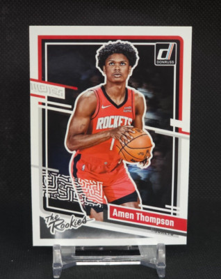 Rockets Rookie Thompson 2023-24 Donruss Basketball The Rookies Amen Thompson #04 Houston ...