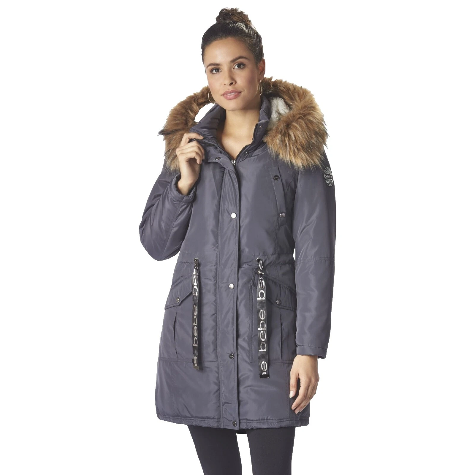 Bebe Parkas sólido abrigos, chaquetas y chalecos para Mujeres