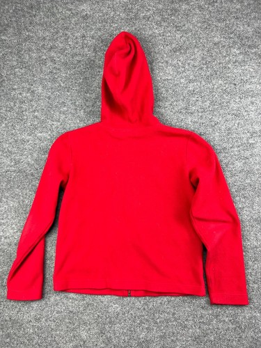 VNTG Polo Jeans Co Ralph Lauren Jacket Women's Medium Red Fleece Logo Full Zip - Picture 6 of 7