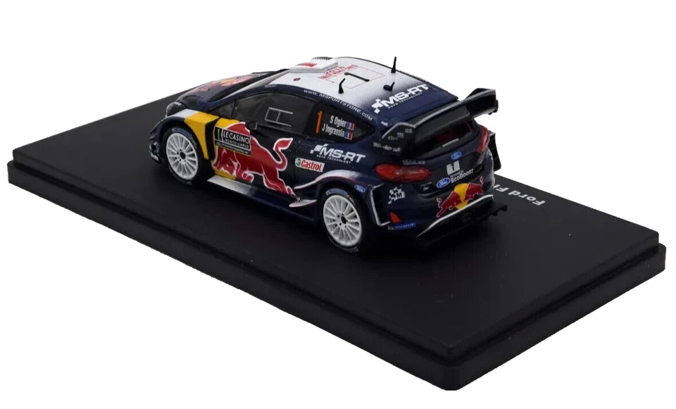 #1 Red Bull Ford Fiesta WRC Ogier Rally Monte Carlo 2018 1/43 Diecast Car IXO - Image 3 of 4