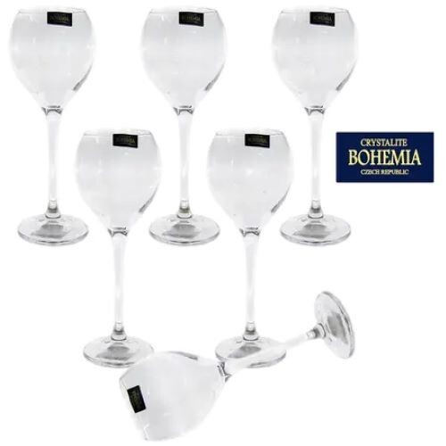 Crystalite Bohemia Crystal Glass 470ml Large Red Wine Glasses Goblets - Set of 6
