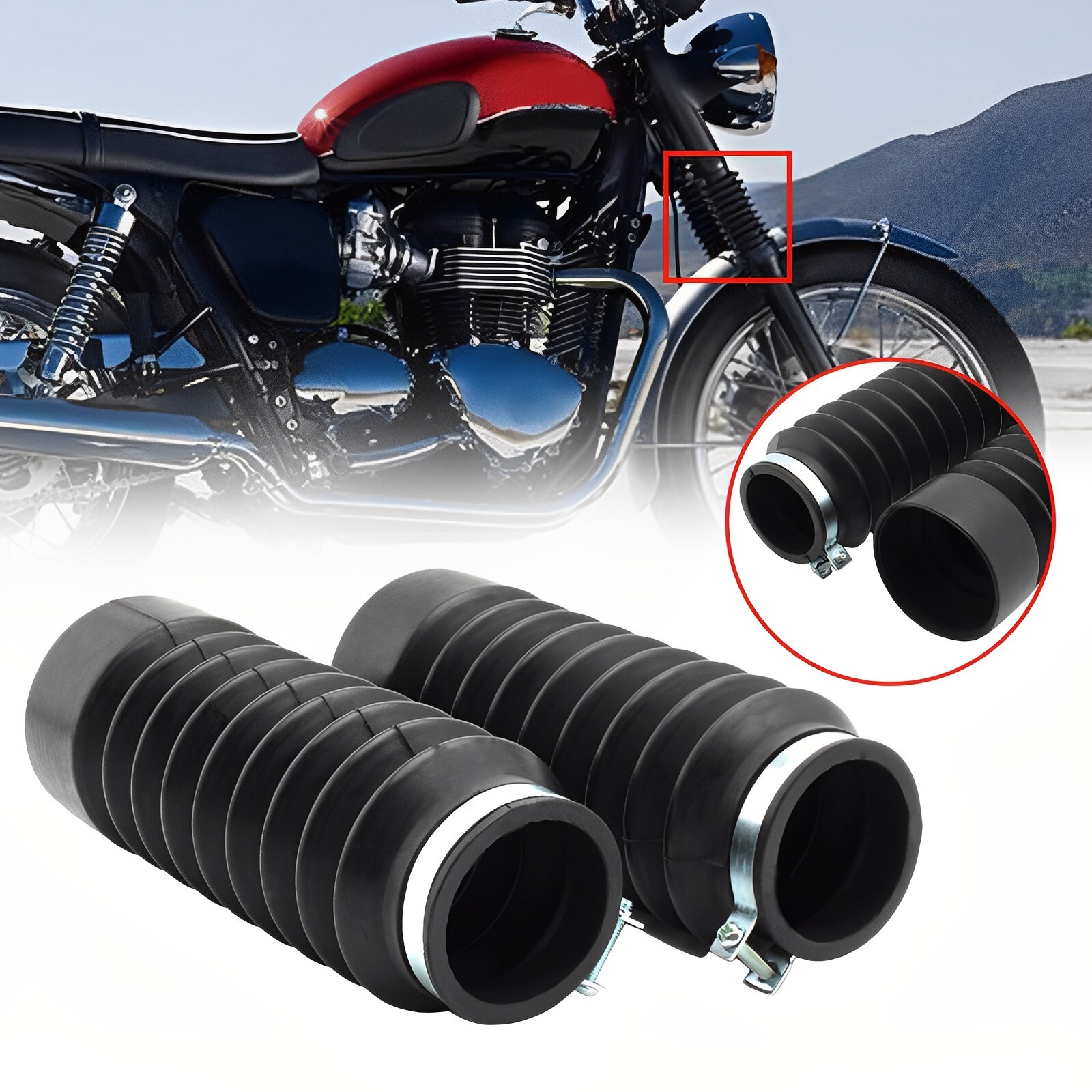 Front Fork Gaiters Boot Dust Cover For T100 Hinkley 2001-2013 | eBay