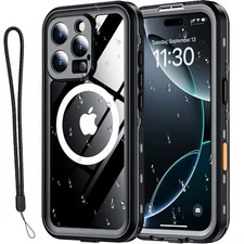Waterproof Case for iPhone 16 Pro Max Plus MagSafe Shockproof Heavy Duty Cover