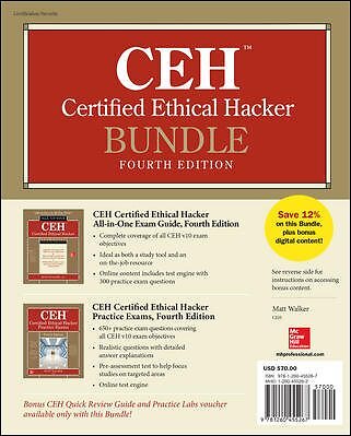 CEH Certified Ethical Hacker Bundle, Paperback by Walker, Matt, Like New Used...