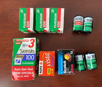 12x Fuji Fujifilm Fujicolor Fujichrome Agfa Scotch Rollen abgelaufen Film