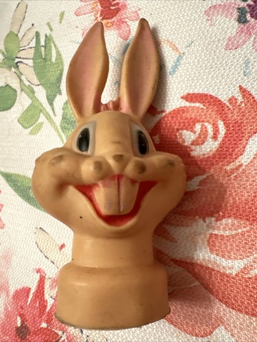Vintage Buggs Bunny Gummi Hase Kaninchen Puppenkopf nur 6 Zoll groß