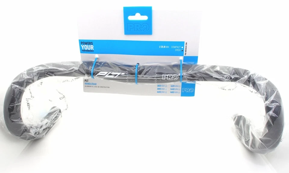 Shimano PRO PLT Road Bike Ergo Handlebar/Drop Bar, 31.8mm x 40cm, Black - Image 2 of 4