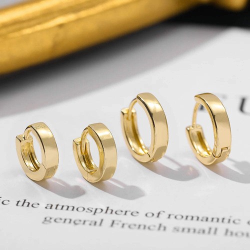 Classic Stainless-Steel Ear Buckle Trendy Hoop Earring - Foto 7 di 41