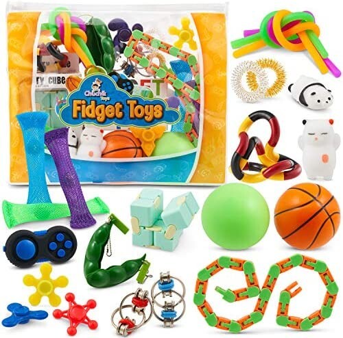 Fidget Toys con più di 15 giocattoli, fidget spinner, sfere da stress, anelli sensoriali, ecc. - Foto 1 di 6