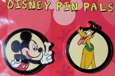  Disney Shopping Catalog Store Disney Pin Pals Mickey Pluto LE 250 2 pin set