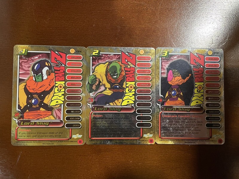 2002 Score Dragon Ball Z 3 Card Lot Lord Slug Foil CP4, CP5, CP6 CCG TCG Rare