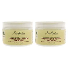 Shea Moisture Jamaican Black Castor Oil Strengthen Restore Smoothie 2 Pack 12 oz