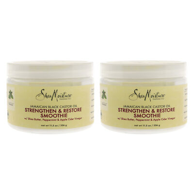 Shea Moisture Jamaican Black Castor Oil Strengthen Restore Smoothie 2 Pack 12 oz