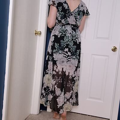 staud long black dress Beloved Bloom Embroidered Floral Maxi Dress – VICI main image 0