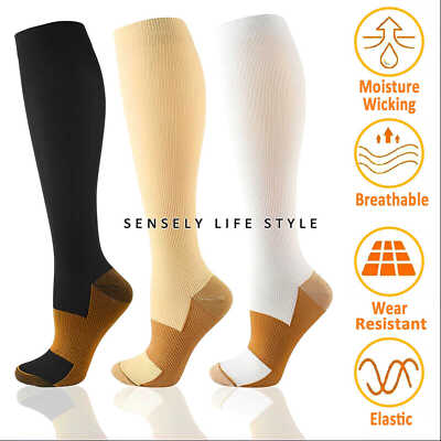 Women Men Compression Socks 23 mmHg US Daily Wear Recovery Relive Tired S-XXL