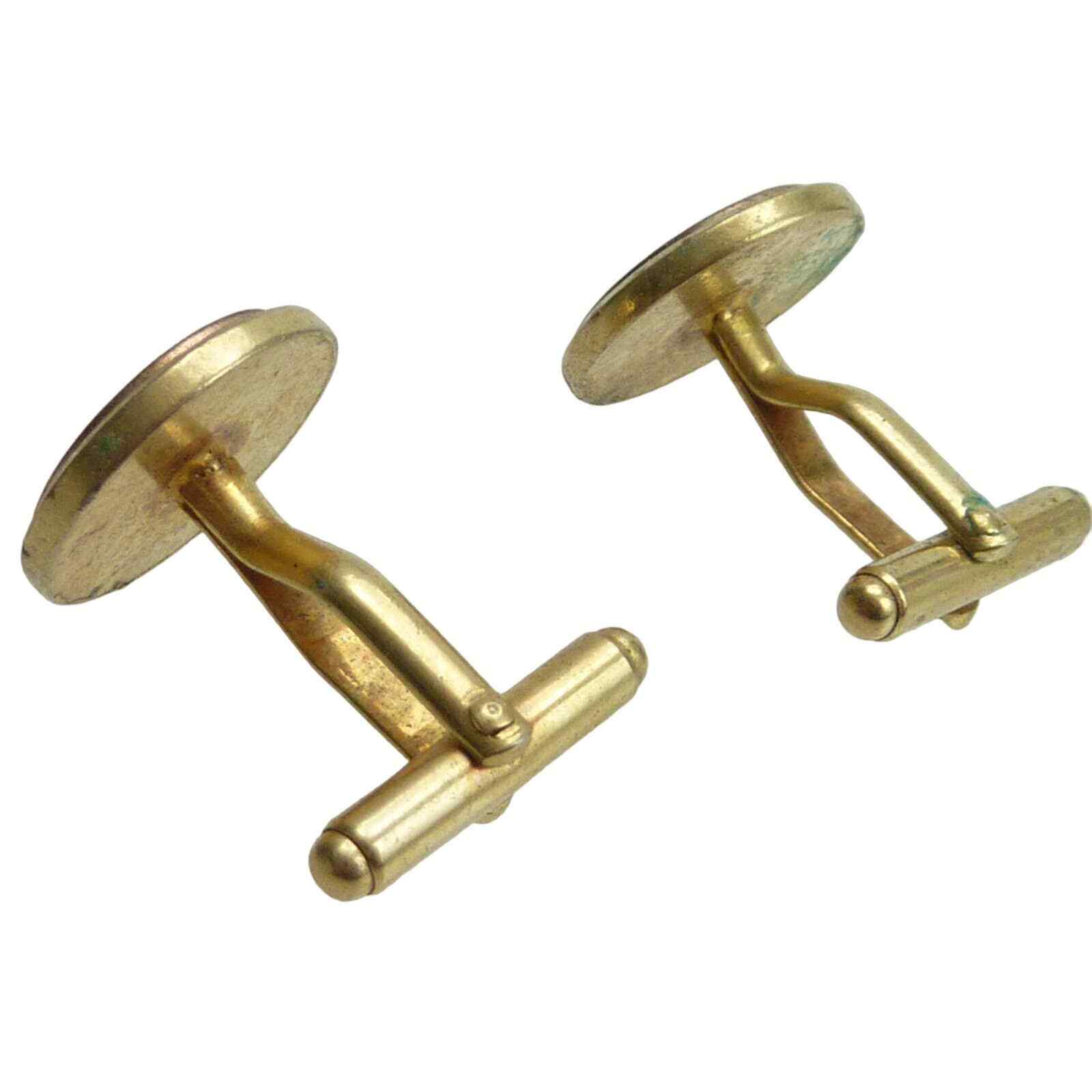 Vintage John F Kennedy Coin Cufflinks Small Round Gol… Gem