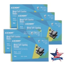 5X AZDENT Dental Orthodontic Self Ligating Brackets Braces Roth.022 Hooks 345 US