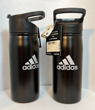 2-Pack adidas BLACK/ONIX GREY Stainless Steel Flip 16 Water Bottle