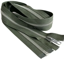 19 Inch YKK #5 Medium Weight Aluminum Metal Jacket Zipper Separating Made in USA