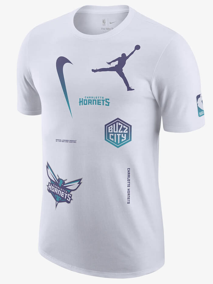 Jordan Charlotte Hornets Courtside Statement Edition White T Jordan Charlotte Hornets Courtside Statement Edition White T