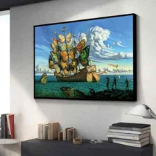 Vladimir Kush Butterfly Ship Canvas Unframed Print Art