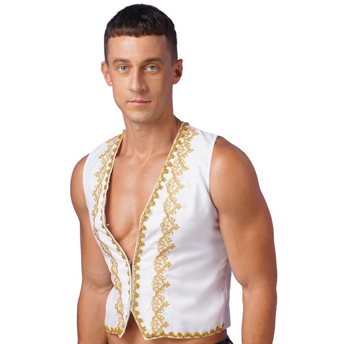 Chaleco de fantasía para hombre Disfraz de príncipe árabe Chaleco sin mangas Halloween  - Imagen 55 de 90