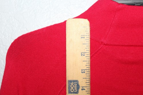NEW Peter Milar Women Mock Turtleneck Golf / Casual Sweater LARGE Rouge Red NWT - Picture 4 of 9