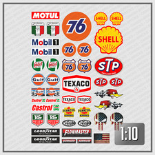 Youngtimer Modellbau RC 1:14 -  1:10 Aufkleber Set Universal MOTUL TAG 76 RC