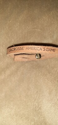 Lacrosse Leather Bracelet, New Vintage, Never Worn, Hand Crafted, Very Nice!