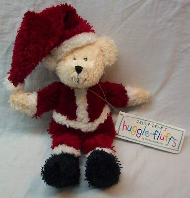 Boyds Uncle Bean's Huggle-Fluffs MR. SANTA BEAR 10'' Plush STUFFED Toy NEW