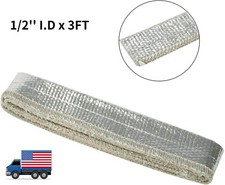 Metallic Heat Shield Sleeve Insulated Wire Hose Cover Wrap Loom Tube 12 3 Ft