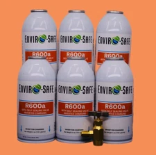 Enviro-Safe R600a Refrigerant w/ k28 Self-Sealing Cap | 6 Cans + Top Tap