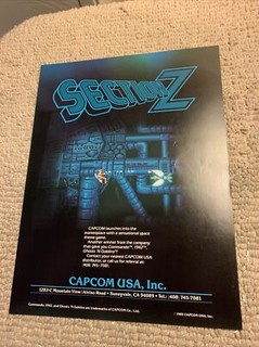 original NOS Section Z Capcom  ARCADE GAME  FLYER