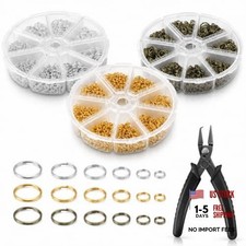 Split Jump Rings for Jewelry Making, 2070 Pcs Assorted Double Split Jump Ring