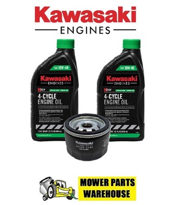 Genuine Kawasaki Oil Change Kit (2)99969-6296 10W-40 & 49065-0736