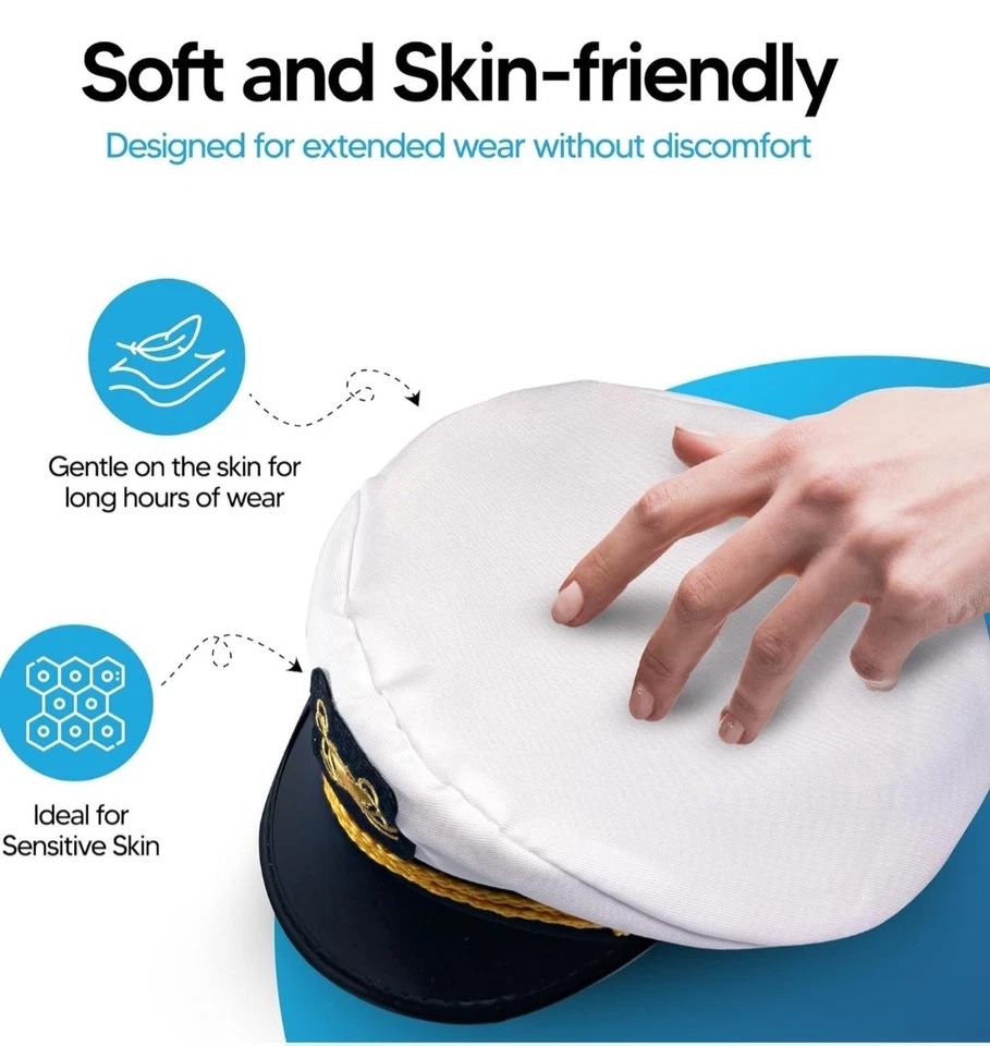 Sailor Hat, White Captains Hat, Adjustable Yacht Boat Captain Hat Adult Box C - Image 3 of 4