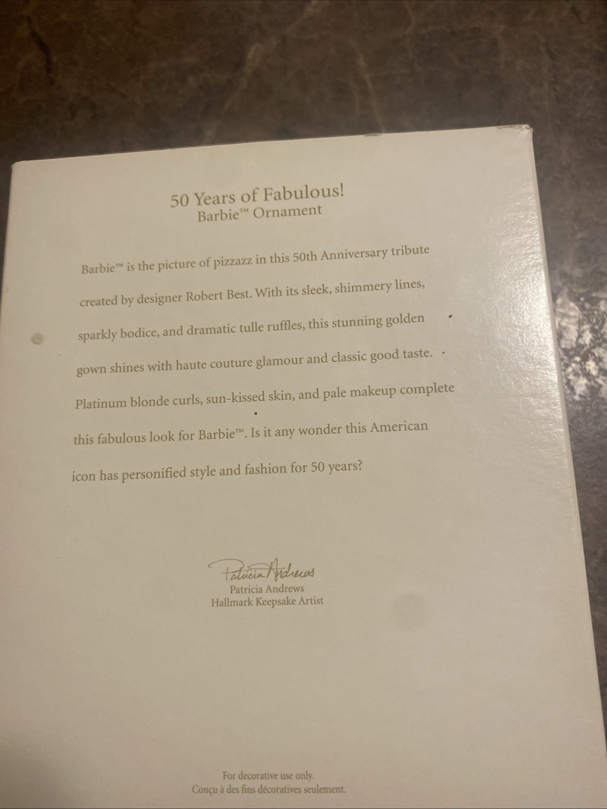 50 Years of Fabulous! Barbie 2009 Hallmark Ornament and Capuchins Barbie NIB