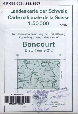 Boncourt. Belfort, Montbéliard, Bonfol. Bundesamt für Landestopografie: 2517404