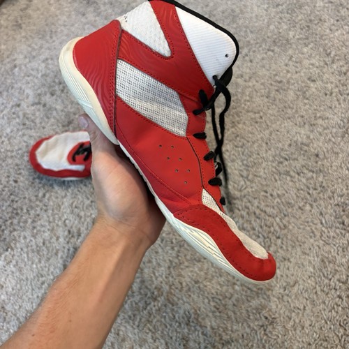 Asics Matflex 7 Mens Wrestling Shoes Red/Black #1081A051-600 Gum MMA FIGHT 10.5 - Picture 5 of 17