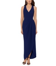 XSCAPE Womens Tulip Gown Dress, navy, 8