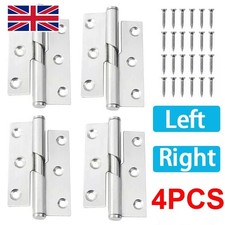 4x Self-closing Rising Butt Door Hinges Stainless Steel Right or Left 3 Inch UK