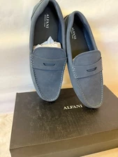 Alfani Men's Marco Slip-On Penny Drive Shoes Loafers Blue 11 M US Memory Foam